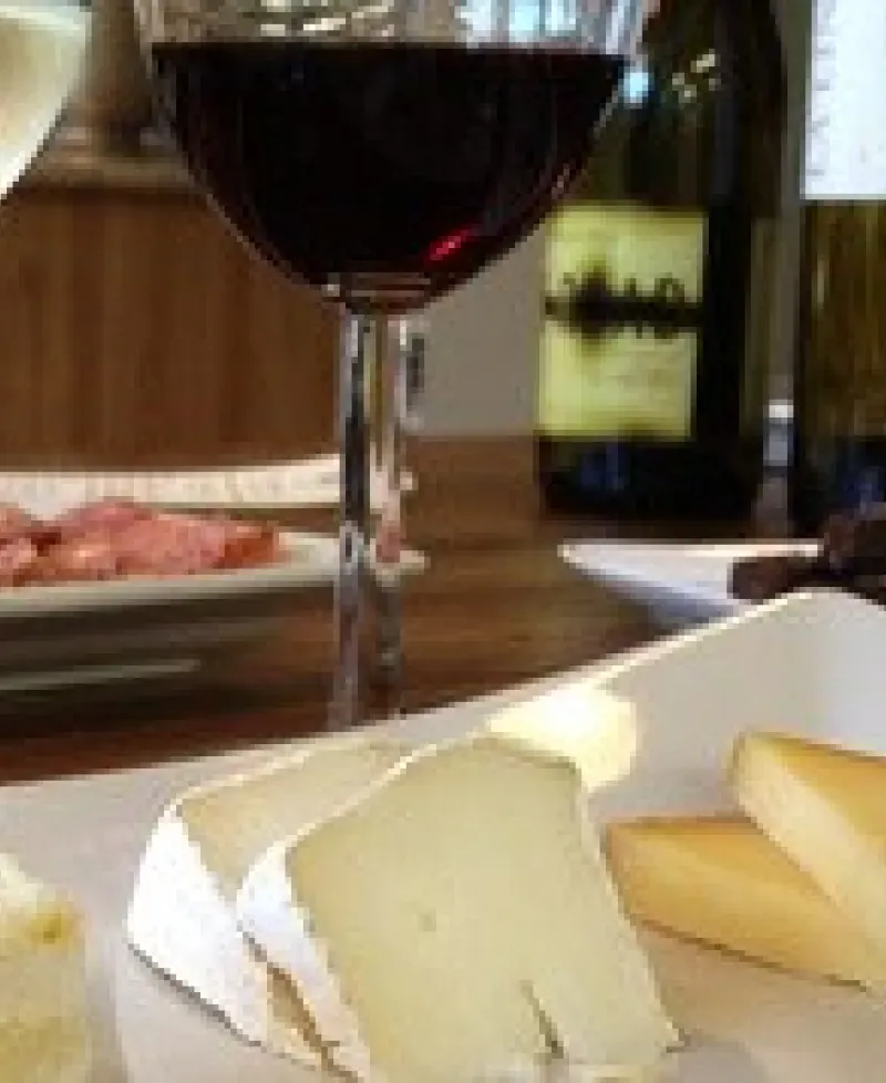 Picture of wine and cheese pairing Photo