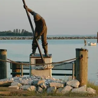 Oysterman in Rock Hall Harbor Photo