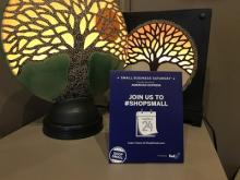 Artisan Tree Lamps and Small Business Saturday Card Photo