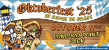 Join us in Havre de Grace from Noon until 7:00 PM on October 11, 2025 for our annual Oktoberfest! Photo