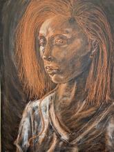 Self Portrait Figure Drawing.  Photo