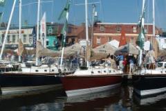 Annapolis Sailboat Show Plan a visit around the Annapolis Spring Sailboat Show--you can even take a free sailboat ride!