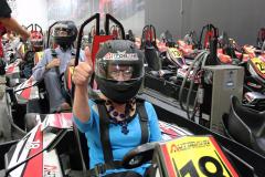 Woman in a go kart