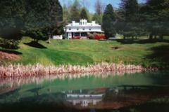 Mansion and pond