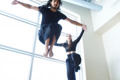performers in mid-air