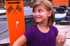 Girl getting ready to ride in GoKart