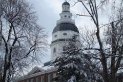 Maryland State House in Winter in Annapolis
