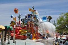 Splashwater Falls - Six Flags America Splashwater Falls at Six Flags America is a multi-level play structure with more than one hundred features