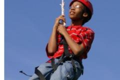 Child on a zipline