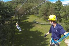 People on zip line
