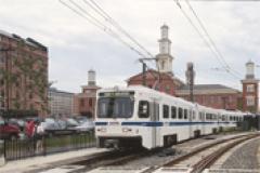 Baltimore Light Rail Train at Camden Yards