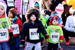 Young kids in turkey trot