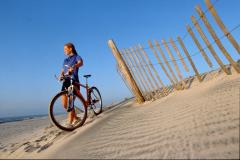Biking is a great way to experience Assateague Island. Enter the island from the Visitor's Center over a dedicated pedestrian/bike bridge and ride on paved paths through 4 miles of natural habitat. Biking is a great way to experience Assateague Island. Enter the island from the Visitor's Center over a dedicated pedestrian/bike bridge and ride on paved paths through 4 miles of natural habitat.