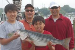 Males holding a fish