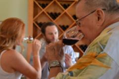 People enjoying a glass of wine