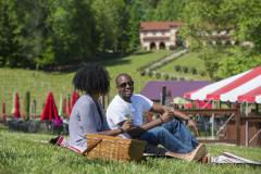 Couple enjoying wine