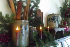 candles and greens