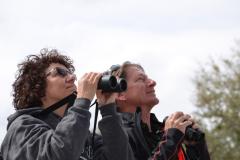 Couple with binoculars
