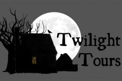Creepy house with full moon