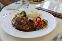 Fine Dining Fine Dining with food served on a white tablecloth