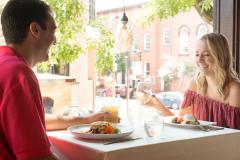 A Couple Enjoy Lunch at Firestones in Frederick A Couple Enjoy Lunch at Firestones in Frederick