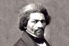 Black and White Painting of Frederick Douglass