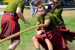 Men in Kilts playing Tug-O-War