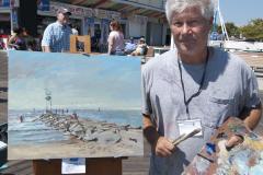Artist George Kalwa painted the rescue at Ocean City's Plein Air-photo courtesy of Art League of OC Artist George Kalwa painted the rescue at Ocean City's Plein Air-Photo courtesy of Art League of OC