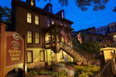 Exterior, Calvert House, at Night; one of the Historic Inns of Annapolis Exterior of the Governor Calvert House at Night; part of the Historic Inns of Annapolis
