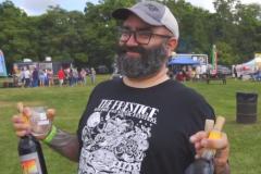 Man with two bottles of wine