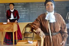 Actress portraying Harrriet Tubman
