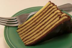 Smith Island Cake. A slice of Smith Island Cake.