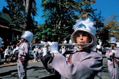 Marching band performing during the Autumn Glory Festival in Oakland. This festival held over 4 days in fall has tons of family-friendly things to do.