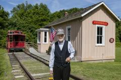 Railroad Conductor at Historic Stevensville Railroad