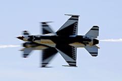 USAF Thunderbirds performing USAF Thunderbirds performing the Side Knife Edge