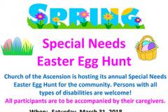 Special Needs Easter Egg Hunt Poster