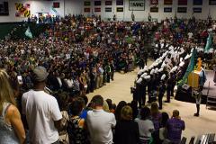 Assembly of students at Stevenson University