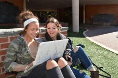 Two towson students using computer