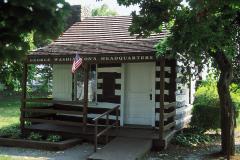 Known as George Washington's Headquarters, this one-room cabin was used by George Washington while an aide to General Braddock. Known as George Washington's Headquarters, this one-room cabin was used by George Washington while an aide to General Braddock.