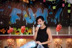 Wicomico County Fair Young lady eating cotton candy