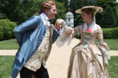 William Paca and Mary Paca tour the gardens
