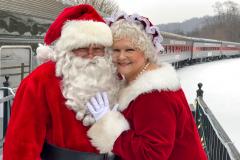Winterland on the Western Maryland Santa and Mrs Claus