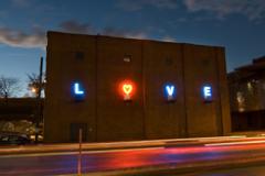 LOVE neon sign at AVAM