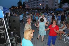 Concerts on the Beach People dancing to music