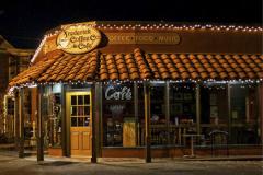 Frederick Coffee Company store at night