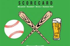 Baseball and brew scorecard