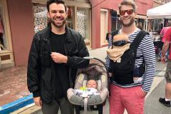 Dads and kids at Berlin Spring Celebratoin
