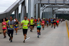 Susquehanna River Running Festival Particpants Cross the Hatem Bridge Susquehanna River Running Festival Particpants Cross the Hatem Bridge