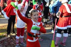 Candy Cane Dash Girl at running event