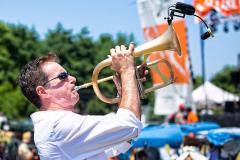 man playing flugelhorn